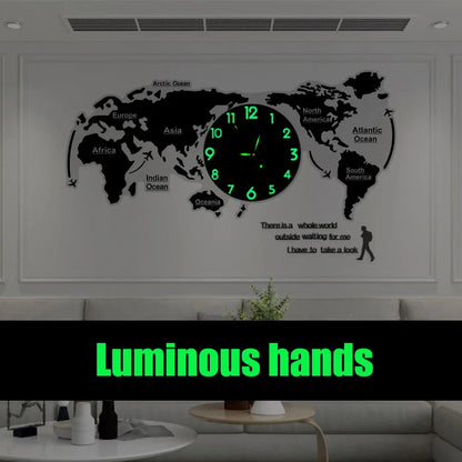 Stunning world map wall clock